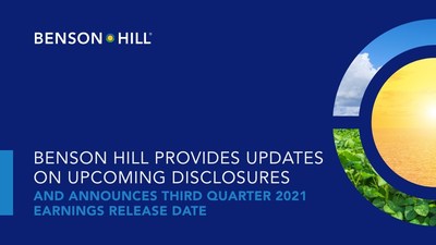 Benson Hill will release its financial results for the third quarter ending September 30, 2021, before market open, on Monday, November 15, 2021.
