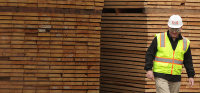 Canfor's Southern Yellow Pine lumber at one of the company's U.S. sawmills. In the U.S. we operate as Canfor Southern Pine. (CNW Group/Canfor Corporation)