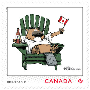 Un timbre de Postes Canada rend hommage au caricaturiste de presse Brian Gable