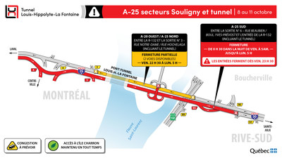 Secteurs Souligny et tunnel (Groupe CNW/Ministre des Transports)