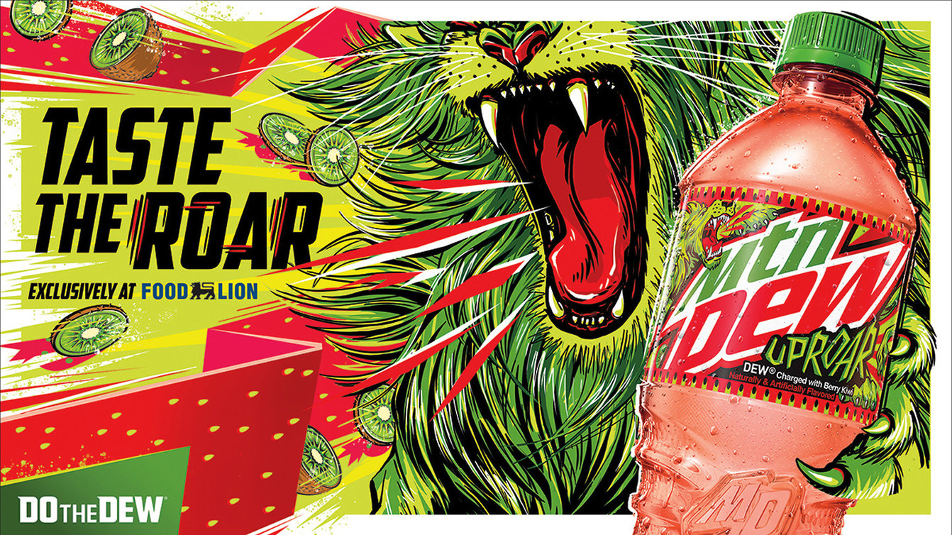 Taste The Roar With Mtn Dew Uproar A New Refreshingly Bold Berry Kiwi Flavor Launching Only At Food Lion Stores