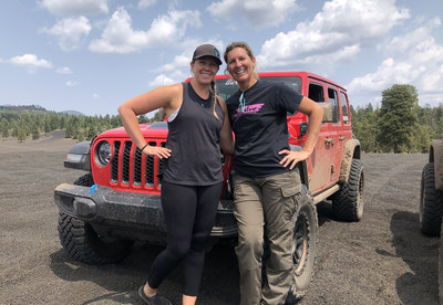 Rebelle Rally Jeep®  Factory Team 4xeVenture (#129) of Nena Barlow (right) and Teralin Petereit (left) will compete in the new Jeep Wrangler 4xe  in 6th annual rally, which covers more than 1,400 miles through the Nevada and California deserts Oct. 7-16. The three Jeep factory teams in this year’s field will be driving the Jeep Wrangler 4xe, which delivers 49 MPGe and 21 miles of all-electric range with no range anxiety.