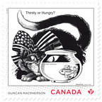 Un timbre de Postes Canada rend hommage au caricaturiste de presse Duncan Macpherson