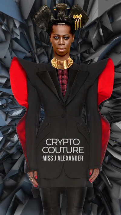 Miss J Alexander presents his first NFT Drop: Crypto Couture Virtual AR-VR Fashion for the Metaverse. Pre-Register for VIP Access at SuperPopDrop.com Flash Sale on Thursday, Nov. 11, 4:00 pm. Arrive on time for the best selection as many items are limited in supply.