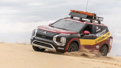Sporting a livery that celebrates Mitsubishi's 2001 Dakar Rally overall win in a vehicle driven by Jutta Kleinschmidt, the first and only woman to ever win the event overall, the 2022 Mitsubishi Outlander is ready to tackle the all-women 2021 Rebelle Rally