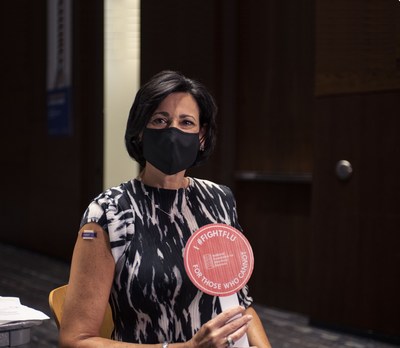 Rochelle P. Walensky, MD, MPH, Director of the Centers for Disease Control and Prevention (CDC), fights flu with the National Foundation for Infectious Diseases (NFID). Image courtesy of NFID.