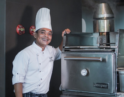 Chef John M. Tarigan with the JOSPER Charcoal Ovens at Magnolia Restaurant by The Westin Surabaya