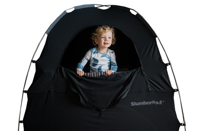 SlumberPod, a blackout privacy sleep pod for babies and toddlers, was issued a U.S. Patent.  The inventors and co-founders, mother/daughter duo Lou Childs and Katy Mallory, have appeared on Shark Tank and built a cult-following, with thousands of 5-star reviews.  The SlumberPod has been chosen for several design and innovation awards, including a Mom's Choice Award.