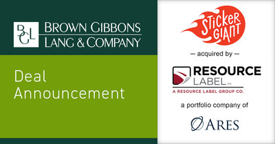 Brown Gibbons Lang & Company (BGL) is pleased to announce the sale of StickerGiant.com, Inc., to Resource Label Group, LLC, a portfolio company of Ares Management Corporation. The transaction furthers BGL’s market-leading position in B2B eCommerce and as a trusted advisor to custom printing companies, and strengthens BGL’s Consumer Investment Banking Group’s leadership in the digitally native B2B eCommerce space.