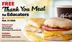 McDonald's® USA Serves Up Free Thank You Meals to Educators Nationwide