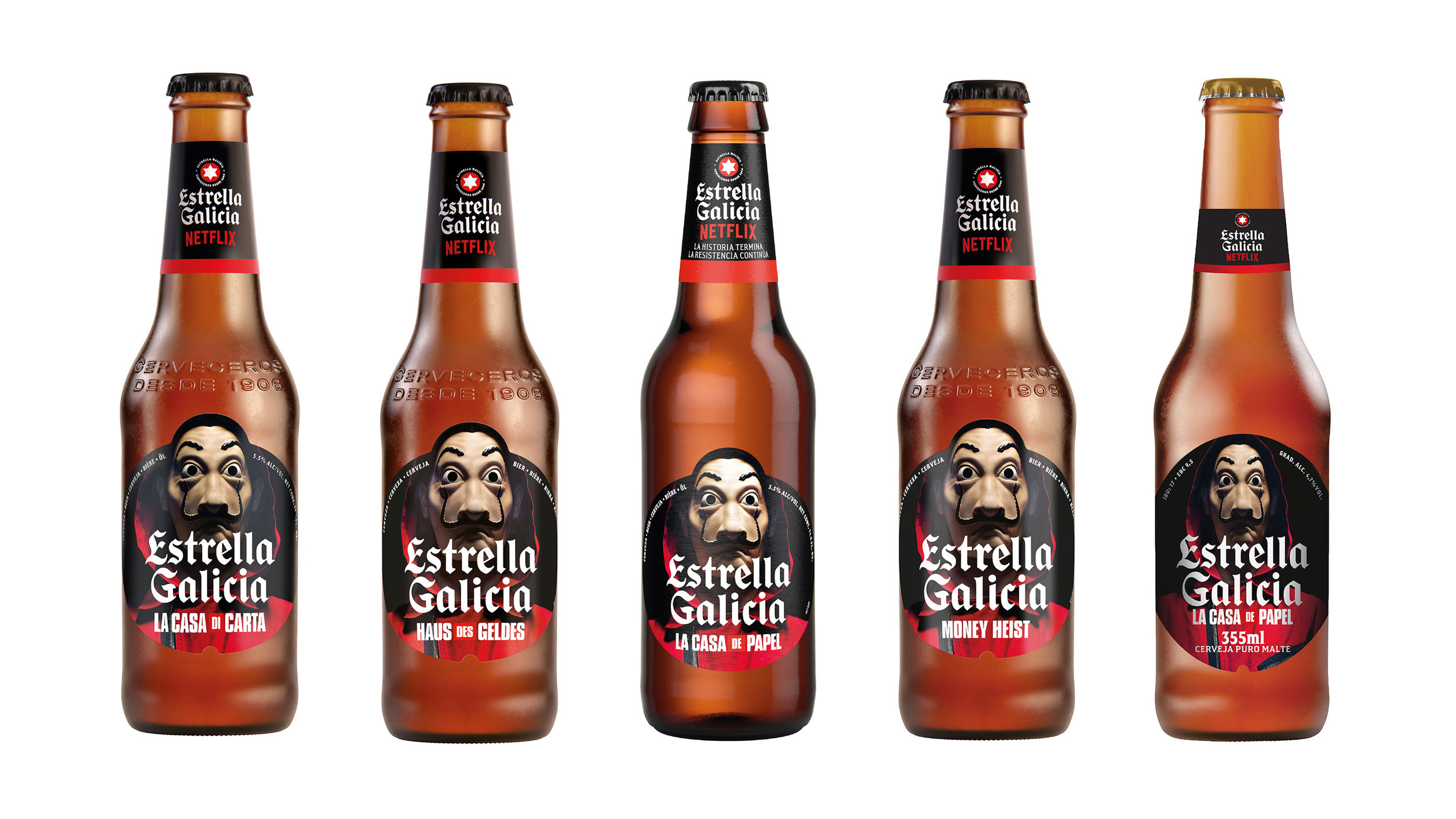 The Netflix Series La Casa De Papel Money Heist Has Its Own Beer Thanks To Estrella Galicia