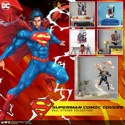 Superman Comic Covers Wall Sticker Collection