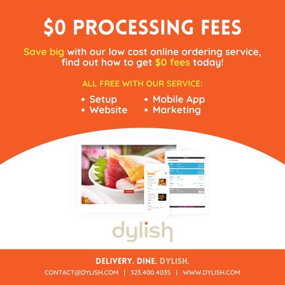Online Ordering Platform 'Dylish' Offers Lowest Cost Delivery and Take-Out Service - Now Available Nationwide for Restaurants