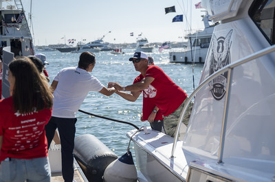 WHOW Tournament Founder and loanDepot CEO Anthony Hsieh personally sent off each of the 38 participating tournament yachts ahead of the tournament launch. He closed the tournament with a similar personal yacht-by-yacht acknowledgement. (photo credit: Pepper Ailor)