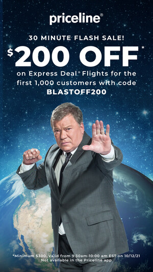 Priceline Celebrates William Shatner's Trek to Space With Out of This World Deals