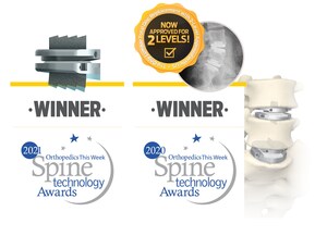 Centinel Spine Wins Second Consecutive Spine Technology Award for its New Angled Endplate Implants for prodisc® L Total Disc Replacement System