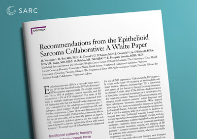 “Recommendations from the Epithelioid Sarcoma Collaborative: A White Paper” was recently published in the Journal of Oncology Navigation and Survivorship. The white paper publication is the result of a partnership between the Epithelioid Sarcoma Collaborative and SARC (Sarcoma Alliance for Research Through Collaboration).