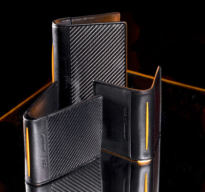 Carbon Fiber and Leather Passport Holder Wallet by Londono