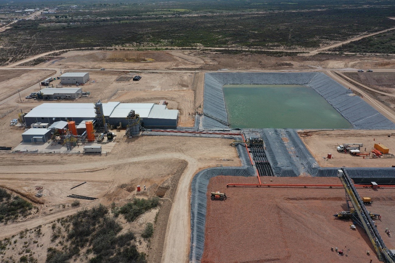 Figure 3: Heap Leach Pad, Pregnant Solution Pond and Merrill-Crowe Plant (CNW Group/Orla Mining Ltd.)