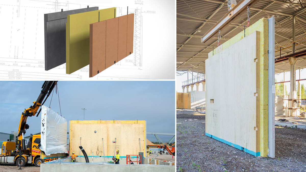 Metsä Wood: New sustainable hybrid sandwich elements combine concrete and wood - Vimarsana News