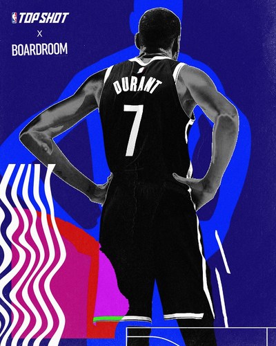 Kevin Durant and Rich Kleiman’s Boardroom and Dapper Labs today announced a brand partnership that will feature multiple touchpoints to bring Dapper Labs’ NBA Top Shot platform to life in unique ways with prominence for Durant across the platform. (CNW Group/Dapper Labs, Inc.)