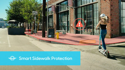 Bird debuts cutting edge Smart Sidewalk Protection. (PRNewsfoto/Bird)