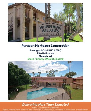 Paragon Mortgage Corporation Arranges $6.1M to Refinance Multifamily Property In Phoenix, AZ