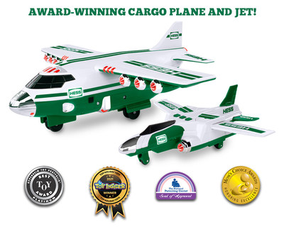 The 2021 Hess Cargo Plane and Jet has already won four prestigious awards: Oppenheim Toy Portfolio Platinum Award, Toy Insider, The National Parenting Center and Mom's Choice Gold Award.