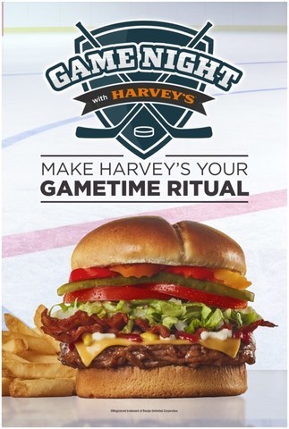 Harvey's Hometown Hockey poster to promote the new game night ritual with Harvey's (Groupe CNW/Harvey's)