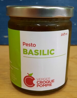 Avis de ne pas consommer du pesto de basilic fabriqué et vendu par l'entreprise Verger Croque-Pomme
