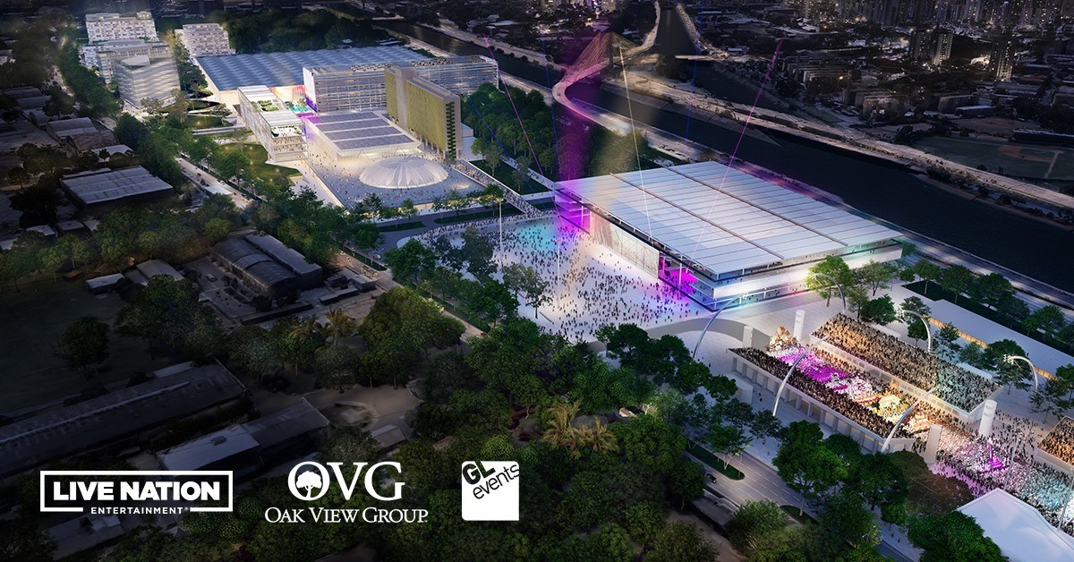 Live Nation, Oak View Group a GL Events Vybudujú novú arénu v São Paule, aby do mesta priniesli viac párty, športu a živých podujatí