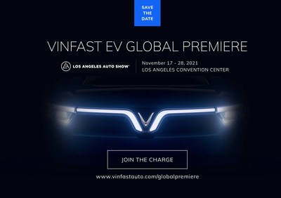 VinFast annonce la premire mondiale de ses vhicules lectriques au prochain Salon de l'automobile 2021 de Los Angeles. (PRNewsfoto/VinFast)