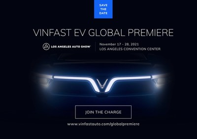 VinFast anuncia a estreia global do veículo elétrico no próximo salão de automóveis de Los Angeles de 2021. (PRNewsfoto/VinFast)