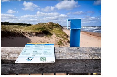#Coastie stand installed at Brackley Beach, PEI National Park 
Photo credit: Parks Canada (CNW Group/Parks Canada)
