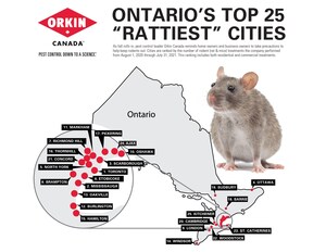 Bolder Rodent Activity and Migration to the Suburbs Among New 2021 Changes Orkin Canada's Annual Ontario's Rattiest Cities List is Out!