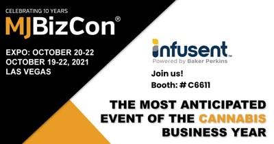 Please come meet the Infusent™ team at MJBizCon Expo in Las Vegas, October 20-22 at Booth: #C6611.
Infusent™ offers equipment for producing a variety of edible products.