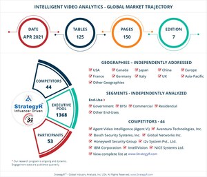 New Study from StrategyR Highlights a $5.6 Billion Global Market for Intelligent Video Analytics by 2026