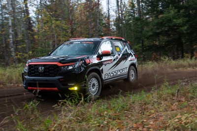 A team of Honda engineers is taking the rugged new Honda Passport rally racing. Honda unveiled its 2022 Passport stage rally truck specially built for competition by the Honda Performance Development (HPD) Maxxis Rally racing team, highlighting the rugged capability and durability long engineered into Honda light trucks.