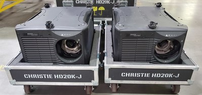 Christie HD2OK-J Projectors are among the assets available in Tiger Group's Nov. 2 online auction of live event and entertainment production rental gear from PRG.