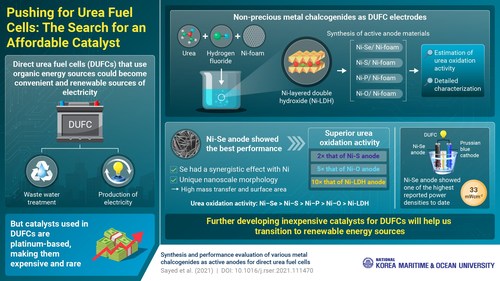 Scientists achieve state-of-the-art performance in urea fuel cells using inexpensive electrodes without precious metals