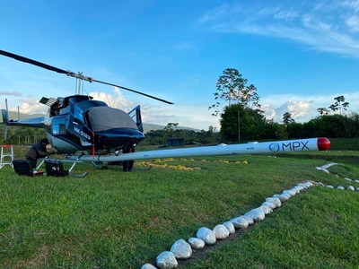MPX Helicopter – Mocoa, Colombia (CNW Group/Libero Copper & Gold Corporation.)
