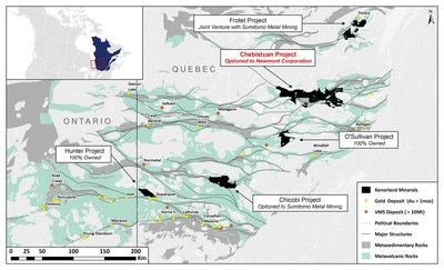 Figure 3. Chebistuan Project Location (CNW Group/Kenorland Minerals Ltd.)