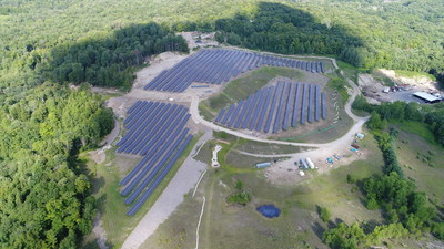Aerial view of Altus Power's Hinsdale, MA facility
