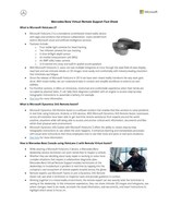 Mercedes-Benz Virtual Remote Support Fact Sheet (CNW Group/Mercedes-Benz Canada Inc.)