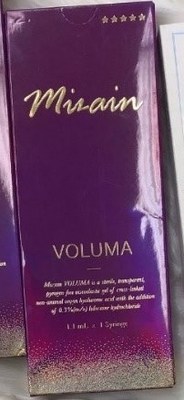 Mizain Voluma with Lidocaine. Box of 1 unit of 1.1 mL (CNW Group/Health Canada)