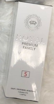 Royal Premium Family #5, Prosthesis Biomaterial with Lidocaine. Boîte de deux unités de 1,1 ml (Groupe CNW/Santé Canada)