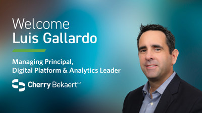 Cherry Bekaert LLP is pleased to welcome 
Luis Gallardo as Managing Principal, Digital Platform & Analytics Leader.