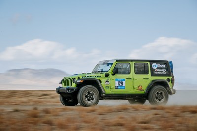 The Jeep® Wrangler sweeps the podium at the 6th Rebelle Rally and is the first electrified vehicle to win the overall competition.