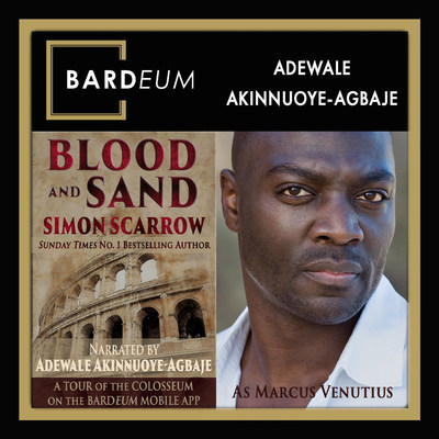 Adewale Akinnuoye-Agbaje (Oz, Game of Thrones, Farming) guides visitors through the Roman Colosseum in Simon Scarrow's Blood and Sand on the BARDEUM Mobile App.
