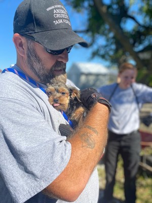 The Humane Society of Missouri's Animal Cruelty Task Force conducted a rescue of 97 dogs, including many puppies as young as 10-weeks-old, from the facility of a formerly licensed breeder in Urbana, Missouri.